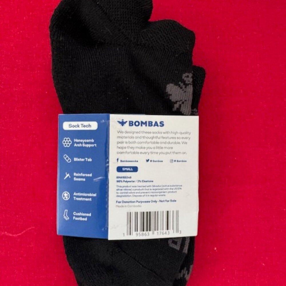 Bombas cushioned black  ankle socks size S new without tag very comfortable